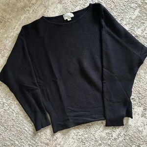 Jun & Ivy Black Knit Dolman Sleeve Sweater
